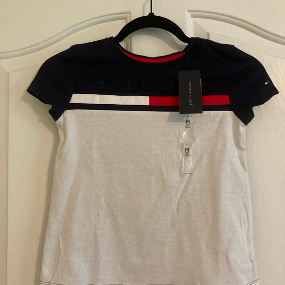 Red/white/blue Tommy Hilfiger girls shirt NWT sz M - Picture 1 of 2